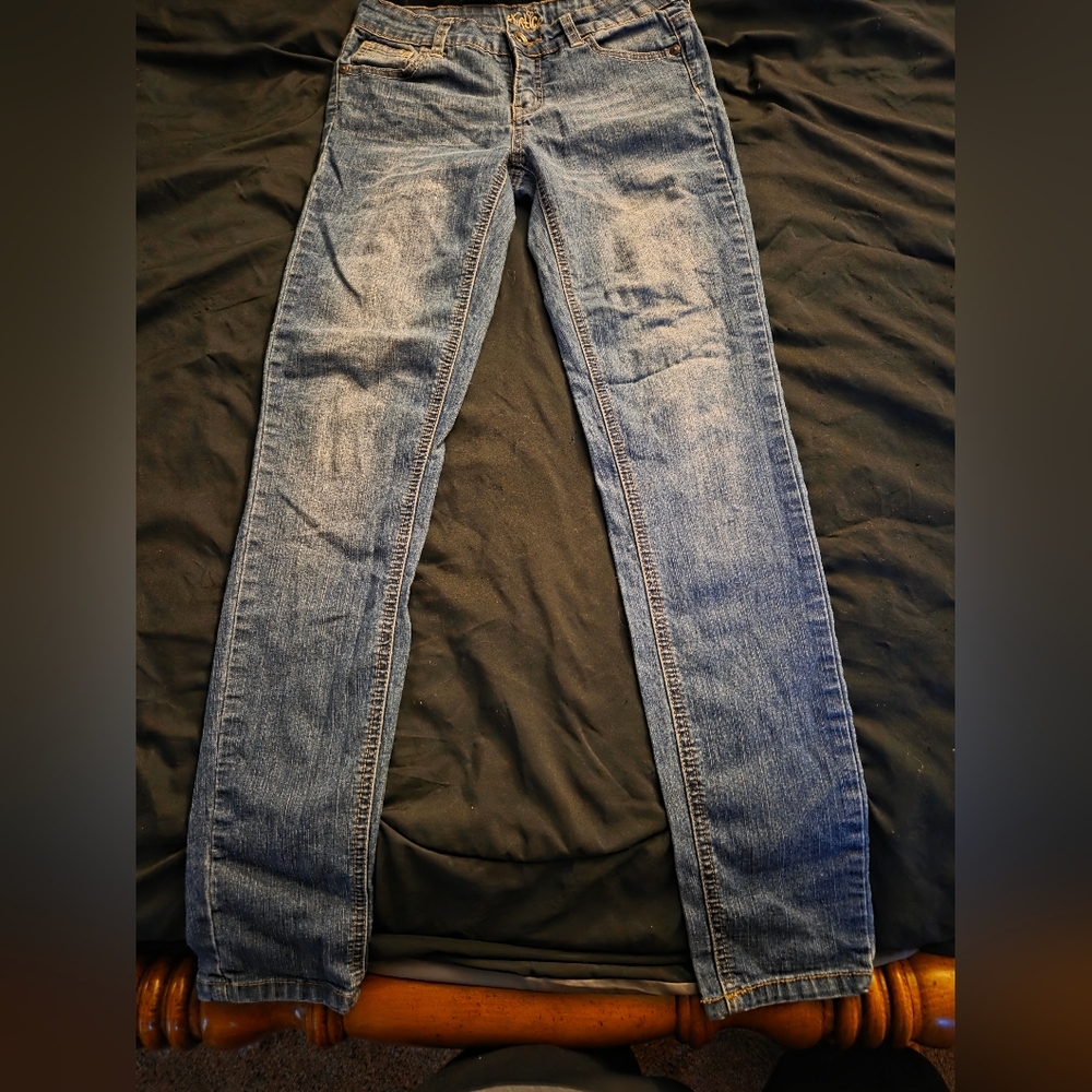 Justice Girl's Straight Leg Blue Jeans Size girls 14